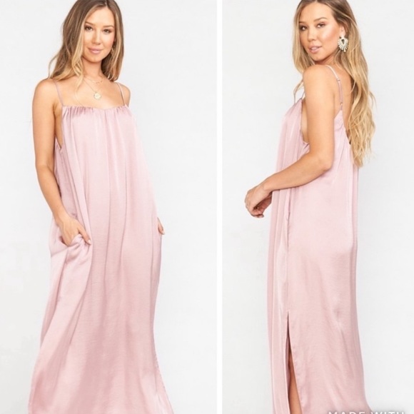 Show Me Your Mumu Regan Maxi Dress in Petal Pink - Picture 1 of 9